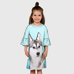 Платье клеш для девочки Blue, цвет: 3D-принт — фото 2