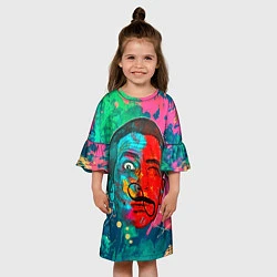 Платье клеш для девочки Dali Art, цвет: 3D-принт — фото 2