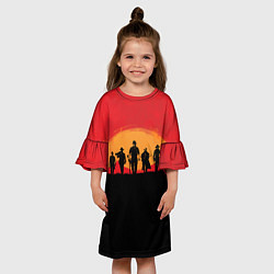 Платье клеш для девочки Red Dead Redemption 2, цвет: 3D-принт — фото 2