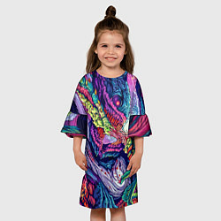 Платье клеш для девочки Hyper Beast Style, цвет: 3D-принт — фото 2