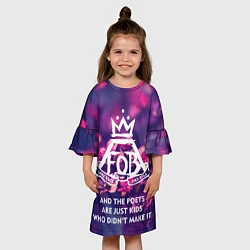 Платье клеш для девочки FOB: Save Rock & Roll, цвет: 3D-принт — фото 2