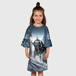 Платье клеш для девочки Rise of Iron, цвет: 3D-принт — фото 2
