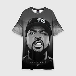 Платье клеш для девочки Ice Cube: Gangsta, цвет: 3D-принт