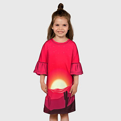 Платье клеш для девочки Gorgeous sunset, цвет: 3D-принт — фото 2