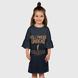 Платье клеш для девочки Hollywood Undead: Underground, цвет: 3D-принт — фото 2