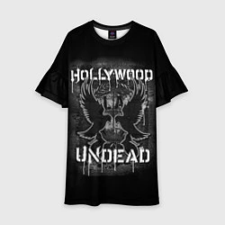 Платье клеш для девочки Hollywood Undead: LA, цвет: 3D-принт