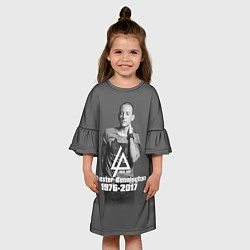 Платье клеш для девочки Память о Беннингтоне, цвет: 3D-принт — фото 2
