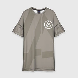 Платье клеш для девочки Linkin Park: Grey style, цвет: 3D-принт