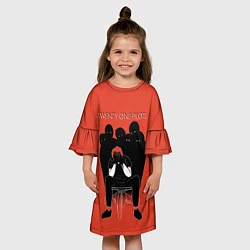 Платье клеш для девочки Twenty One Pilots: Pain, цвет: 3D-принт — фото 2
