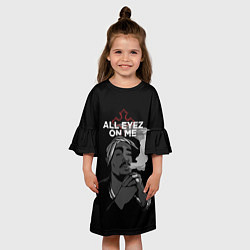 Платье клеш для девочки 2Pac: All Eyez On me, цвет: 3D-принт — фото 2
