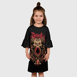 Платье клеш для девочки Dethklok: Demon witch, цвет: 3D-принт — фото 2