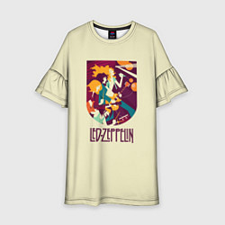 Платье клеш для девочки Led Zeppelin Art, цвет: 3D-принт