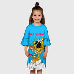 Платье клеш для девочки Trasher Homer, цвет: 3D-принт — фото 2