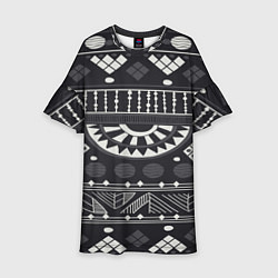 Платье клеш для девочки Black&White africa, цвет: 3D-принт