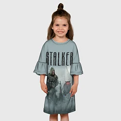 Платье клеш для девочки STALKER: Dusk, цвет: 3D-принт — фото 2