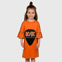 Платье клеш для девочки ACDC, цвет: 3D-принт — фото 2
