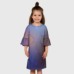 Платье клеш для девочки НЕЙРОННАЯ СЕТЬ NEURAL NETWORK, цвет: 3D-принт — фото 2