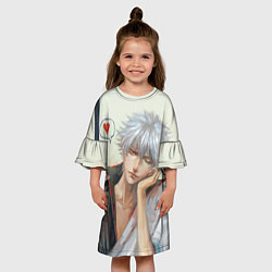 Платье клеш для девочки Sakata Gintoki, цвет: 3D-принт — фото 2