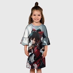 Платье клеш для девочки Fami, цвет: 3D-принт — фото 2