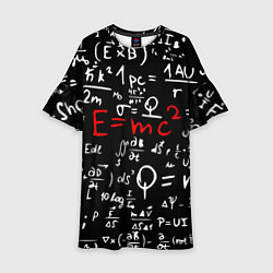 Платье клеш для девочки E=mc2: Black Style, цвет: 3D-принт