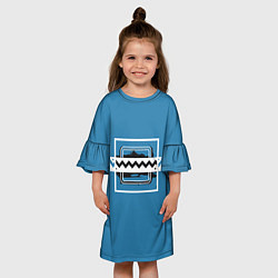 Платье клеш для девочки R6S: Frost, цвет: 3D-принт — фото 2