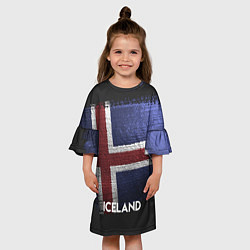 Платье клеш для девочки Iceland Style, цвет: 3D-принт — фото 2