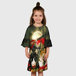 Платье клеш для девочки Momonga Narberal Gamma, цвет: 3D-принт — фото 2