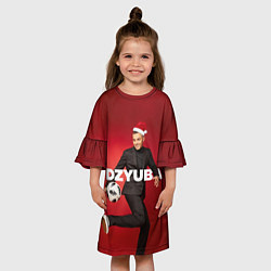 Платье клеш для девочки Новогодний Дзюба, цвет: 3D-принт — фото 2