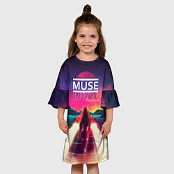Платье клеш для девочки Muse: Simulation Theory, цвет: 3D-принт — фото 2