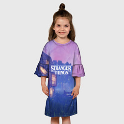Платье клеш для девочки Stranger Things: Magic House цвета 3D-принт — фото 2