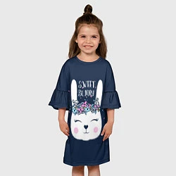 Платье клеш для девочки Sweet Bunny, цвет: 3D-принт — фото 2
