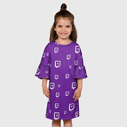 Платье клеш для девочки Twitch Pattern, цвет: 3D-принт — фото 2