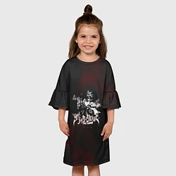 Платье клеш для девочки Чёрный клевер, цвет: 3D-принт — фото 2