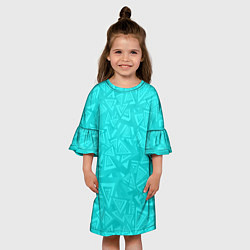 Платье клеш для девочки Абстракция и смволы, цвет: 3D-принт — фото 2