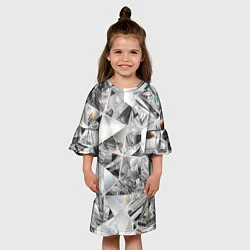 Платье клеш для девочки Бриллиантовый блеск, цвет: 3D-принт — фото 2