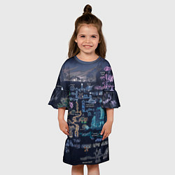 Платье клеш для девочки HOLLOW KNIGHT WORLD, цвет: 3D-принт — фото 2