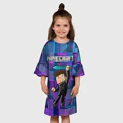 Платье клеш для девочки MINECRAFT WAR, цвет: 3D-принт — фото 2