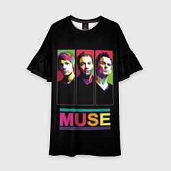 Платье клеш для девочки Muse pop-art, цвет: 3D-принт