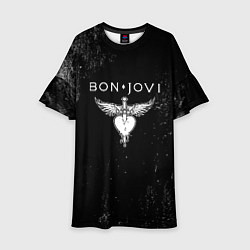 Платье клеш для девочки Bon Jovi, цвет: 3D-принт