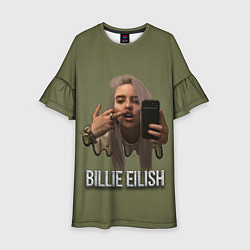 Платье клеш для девочки BILLIE EILISH, цвет: 3D-принт