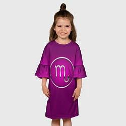 Платье клеш для девочки Scorpio Скорпион, цвет: 3D-принт — фото 2
