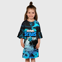 Платье клеш для девочки BRAWL STARS, цвет: 3D-принт — фото 2