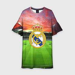 Платье клеш для девочки FC Real Madrid, цвет: 3D-принт