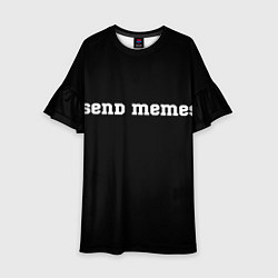 Платье клеш для девочки Send Memes, цвет: 3D-принт