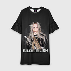 Платье клеш для девочки BILLIE EILISH, цвет: 3D-принт