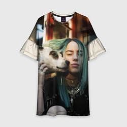 Платье клеш для девочки BILLIE EILISH, цвет: 3D-принт