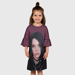 Платье клеш для девочки BILLIE EILISH, цвет: 3D-принт — фото 2
