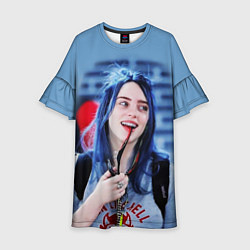 Платье клеш для девочки BILLIE EILISH, цвет: 3D-принт