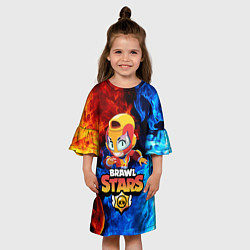 Платье клеш для девочки BRAWL STARS MAX, цвет: 3D-принт — фото 2