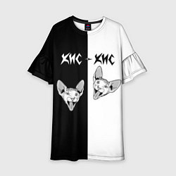 Платье клеш для девочки Кис-Кис, цвет: 3D-принт